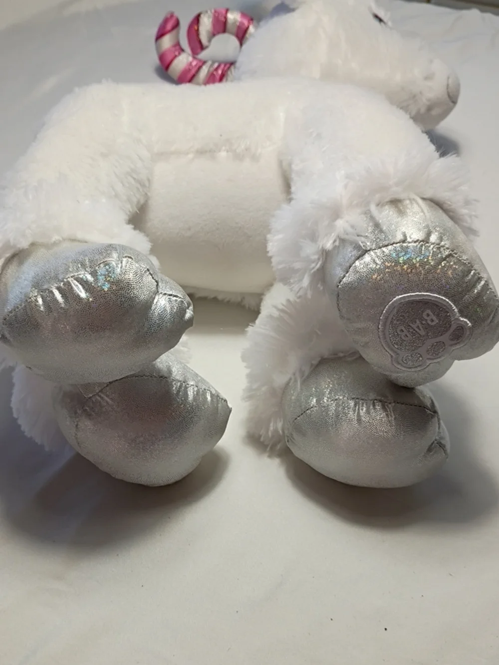 EUC Build A Bear BAB Candy Cane Glisten Reindeer BABW Workshop Christmas 2018